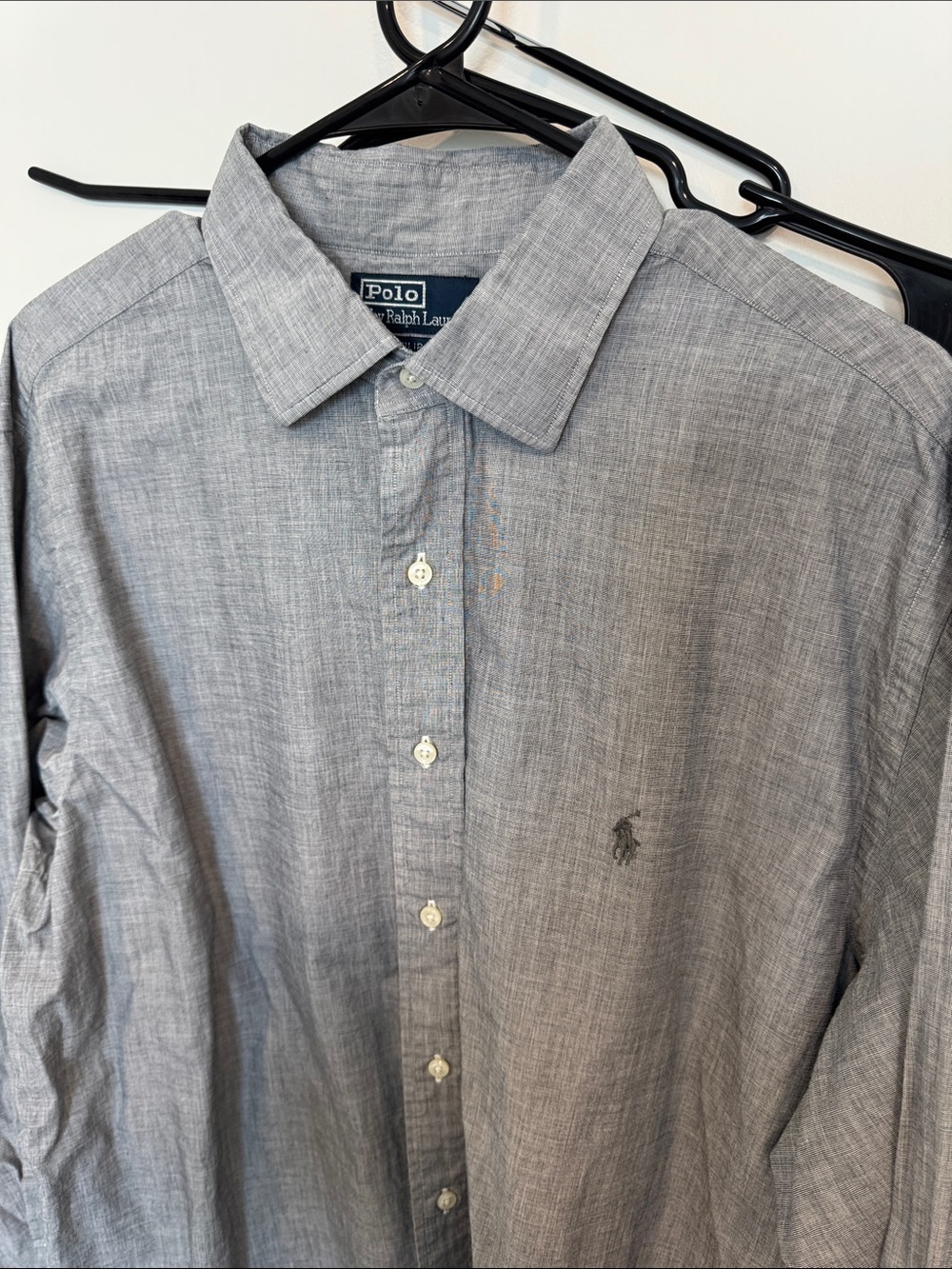 Polo Ralph Lauren 17.5 34/35 100% cotton philip collared long sleeve button down
